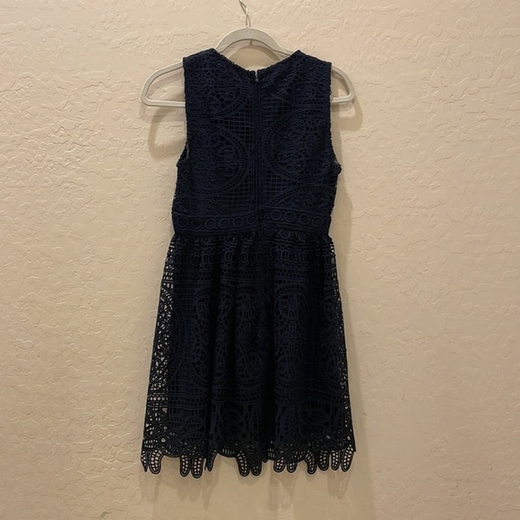 Navy Blue Miami Knee Length Dress - Picture 2 of 4
